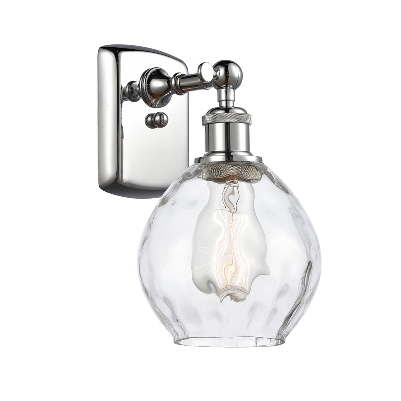 Waverly Sconce shown in the Polished Chrome finish with a Clear shade