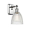 Castile Sconce shown in the Polished Chrome finish with a Clear shade