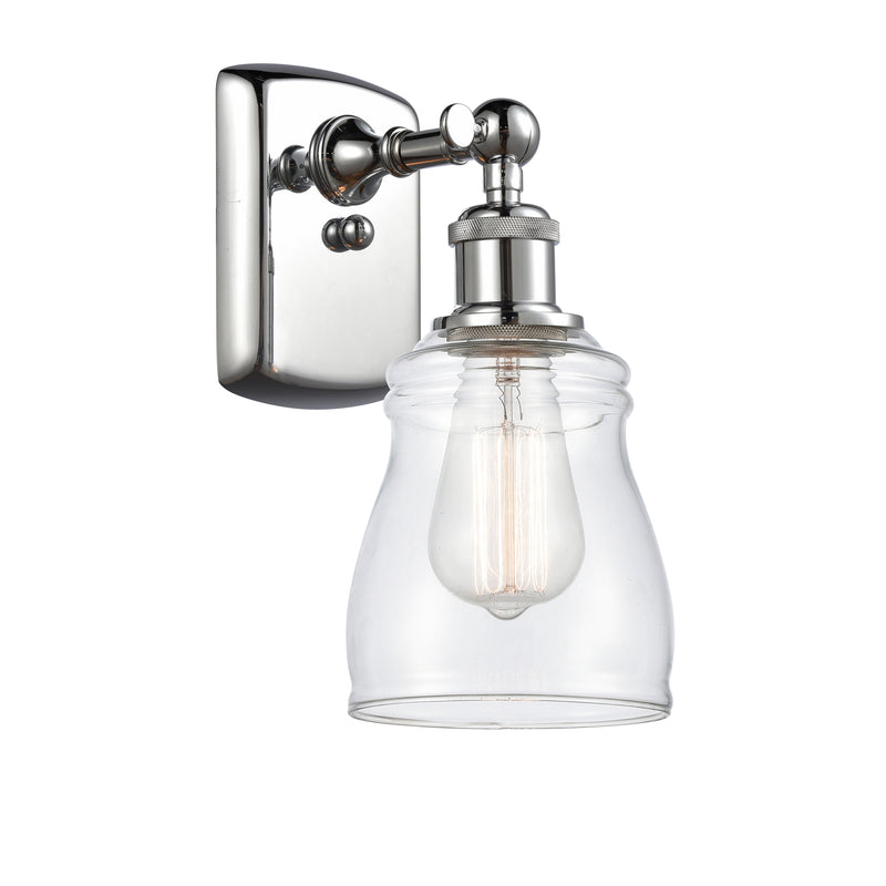 Ellery Sconce shown in the Polished Chrome finish with a Clear shade