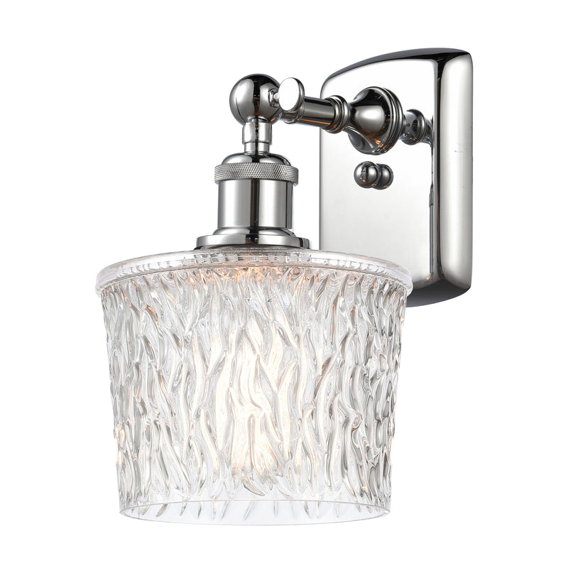 Niagra Sconce shown in the Polished Chrome finish with a Clear shade