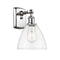 Ballston Dome Sconce shown in the Polished Chrome finish with a Clear shade