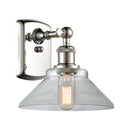 Orwell Sconce shown in the Polished Nickel finish with a Clear shade