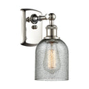 Caledonia Sconce shown in the Polished Nickel finish with a Charcoal shade