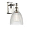 Castile Sconce shown in the Polished Nickel finish with a Clear shade