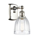 Brookfield Sconce shown in the Polished Nickel finish with a Clear shade