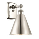 Ballston Cone Sconce shown in the Polished Nickel finish with a Polished Nickel shade