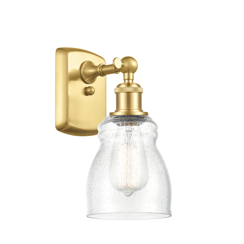 Ellery Sconce shown in the Satin Gold finish with a Seedy shade