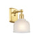 Dayton Sconce shown in the Satin Gold finish with a White shade