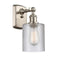 Cobbleskill Sconce shown in the Brushed Satin Nickel finish with a Clear shade