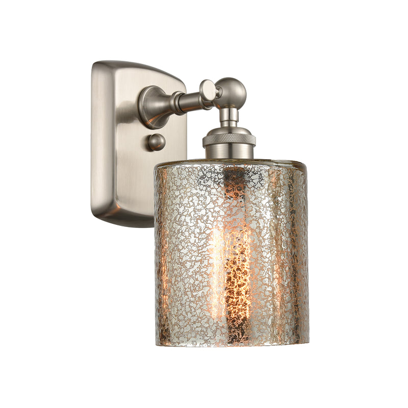 Cobbleskill Sconce shown in the Brushed Satin Nickel finish with a Mercury shade