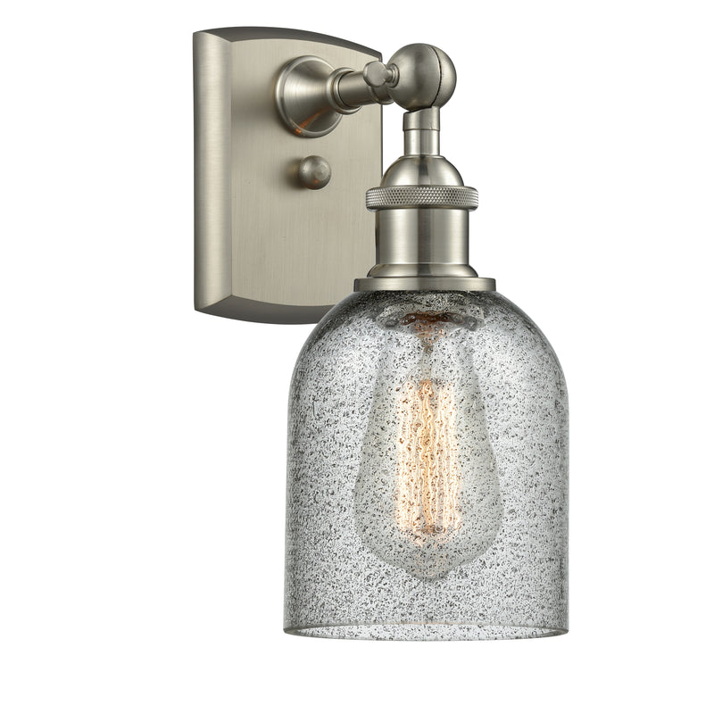 Caledonia Sconce shown in the Brushed Satin Nickel finish with a Charcoal shade