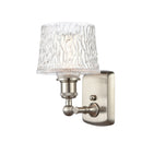 Niagra Sconce shown in the Brushed Satin Nickel finish with a Clear shade