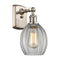 Eaton Sconce shown in the Brushed Satin Nickel finish with a Clear shade