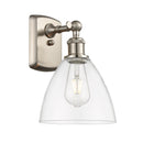 Ballston Dome Sconce shown in the Brushed Satin Nickel finish with a Clear shade