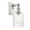 Hadley Sconce shown in the White and Polished Chrome finish with a Clear shade