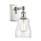 Ellery Sconce shown in the White and Polished Chrome finish with a Clear shade