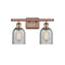 Caledonia Bath Vanity Light shown in the Antique Copper finish with a Charcoal shade