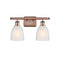 Brookfield Bath Vanity Light shown in the Antique Copper finish with a White shade