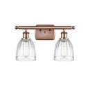 Brookfield Bath Vanity Light shown in the Antique Copper finish with a Clear shade