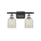 Caledonia Bath Vanity Light shown in the Black Antique Brass finish with a Mouchette shade