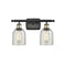 Caledonia Bath Vanity Light shown in the Black Antique Brass finish with a Mica shade