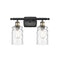 Candor Bath Vanity Light shown in the Black Antique Brass finish with a Clear Waterglass shade