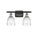 Brookfield Bath Vanity Light shown in the Black Antique Brass finish with a Clear shade