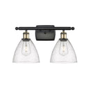 Ballston Dome Bath Vanity Light shown in the Black Antique Brass finish with a Seedy shade