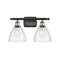 Ballston Dome Bath Vanity Light shown in the Black Antique Brass finish with a Seedy shade