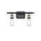 Bare Bulb Bath Vanity Light shown in the Black Antique Brass finish