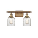 Caledonia Bath Vanity Light shown in the Brushed Brass finish with a Mica shade