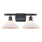 Orwell Bath Vanity Light shown in the Matte Black finish with a Matte White shade