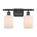 Hadley Bath Vanity Light shown in the Matte Black finish with a Matte White shade