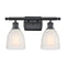 Brookfield Bath Vanity Light shown in the Matte Black finish with a White shade