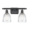 Brookfield Bath Vanity Light shown in the Matte Black finish with a Clear shade