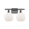 Athens Bath Vanity Light shown in the Oil Rubbed Bronze finish with a Matte White shade