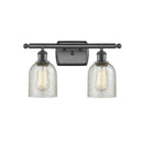 Caledonia Bath Vanity Light shown in the Oil Rubbed Bronze finish with a Mica shade