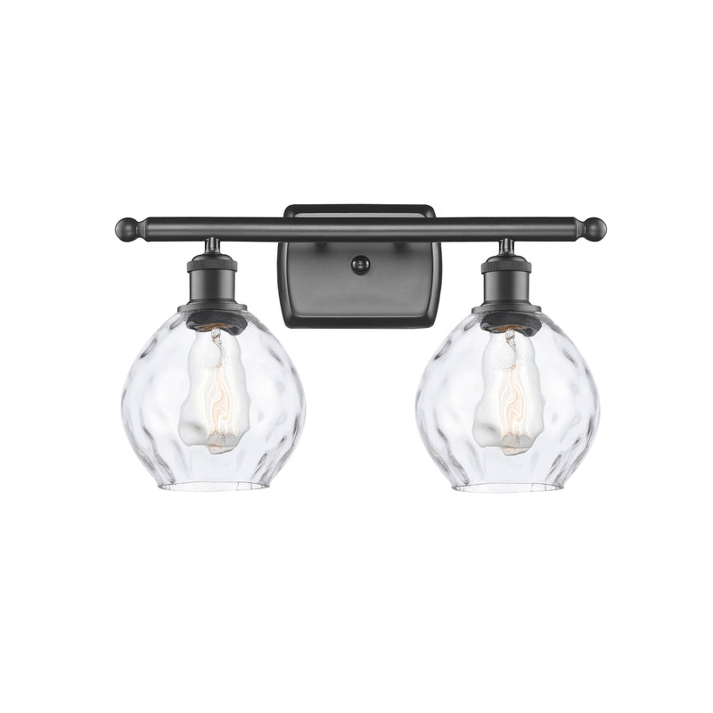 Waverly Bath Vanity Light shown in the Oil Rubbed Bronze finish with a Clear shade