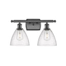 Ballston Dome Bath Vanity Light shown in the Oil Rubbed Bronze finish with a Seedy shade