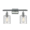 Cobbleskill Bath Vanity Light shown in the Polished Chrome finish with a Clear shade