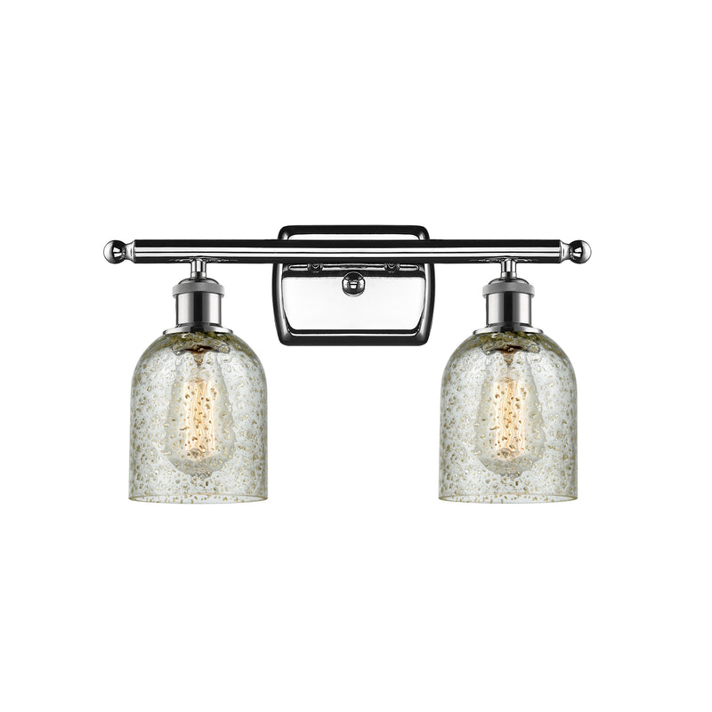 Caledonia Bath Vanity Light shown in the Polished Chrome finish with a Mica shade