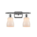 Ellery Bath Vanity Light shown in the Polished Chrome finish with a White shade