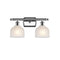 Dayton Bath Vanity Light shown in the Polished Chrome finish with a White shade