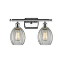 Eaton Bath Vanity Light shown in the Polished Chrome finish with a Clear shade