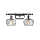 Fenton Bath Vanity Light shown in the Polished Chrome finish with a Clear shade