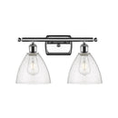 Ballston Dome Bath Vanity Light shown in the Polished Chrome finish with a Seedy shade