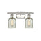 Caledonia Bath Vanity Light shown in the Polished Nickel finish with a Mica shade