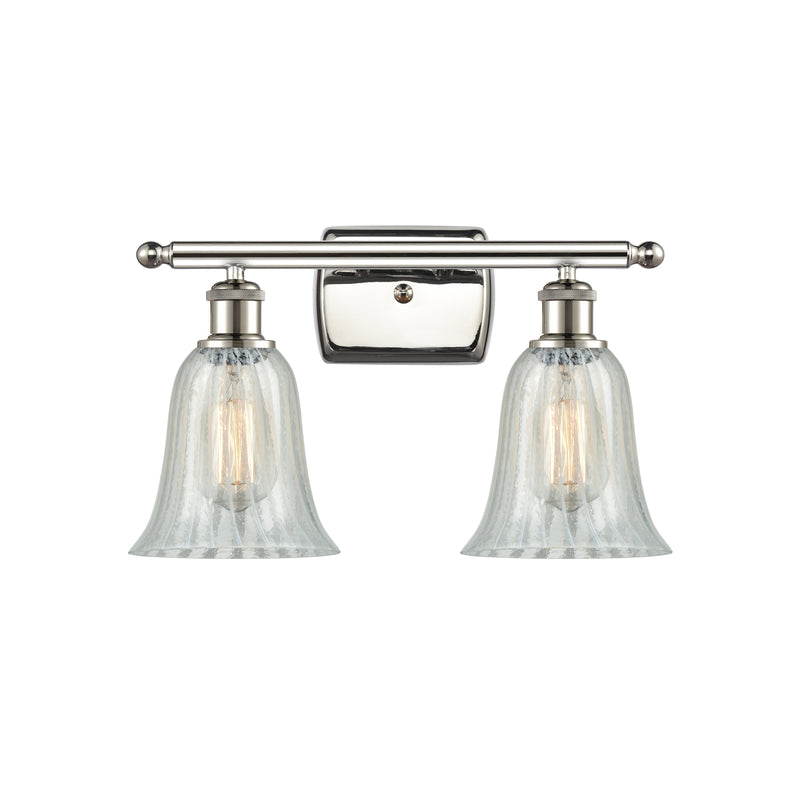 Hanover Bath Vanity Light shown in the Polished Nickel finish with a Mouchette shade