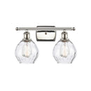 Waverly Bath Vanity Light shown in the Polished Nickel finish with a Clear shade