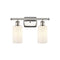 Clymer Bath Vanity Light shown in the Polished Nickel finish with a Matte White shade